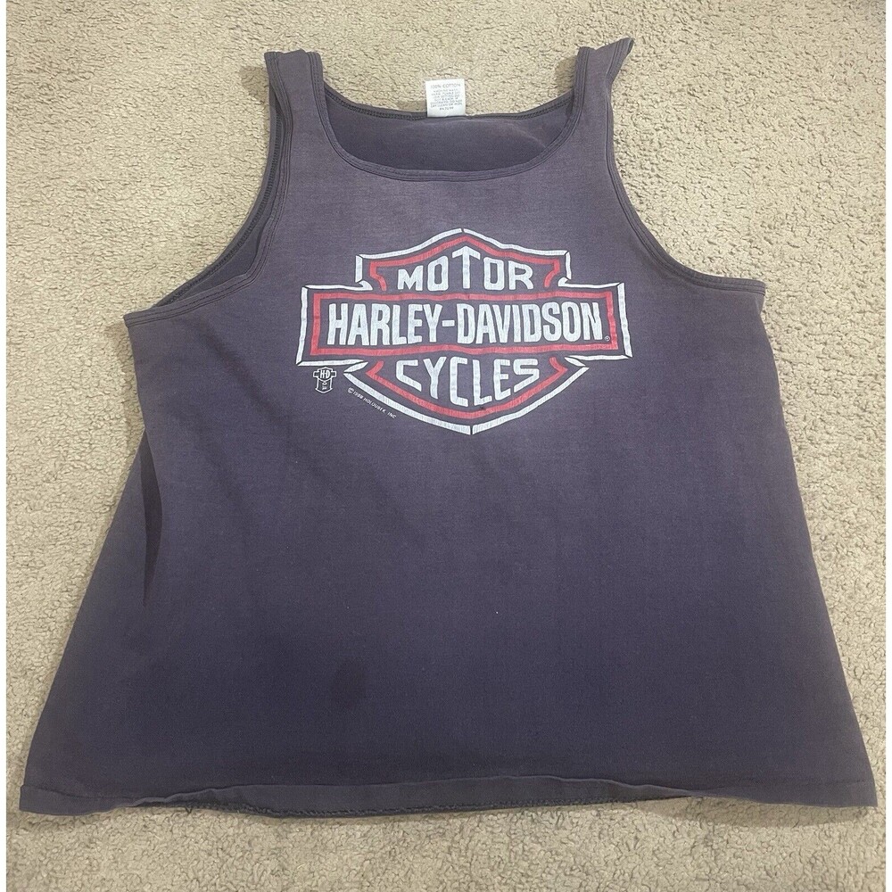 womens medium tank top harley biker motorcycle vintage Faded